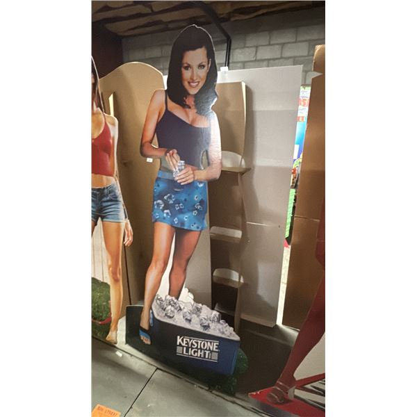 VINTAGE KEYSTONE LIGHT CARDBOARD STANDEE CUTOUT