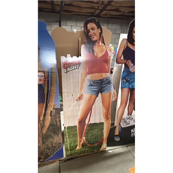 VINTAGE COORS LIGHT CARDBOARD STANDEE CUTOUT