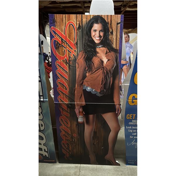 VINTAGE BUDWEISER CARDBOARD STANDEE CUTOUT
