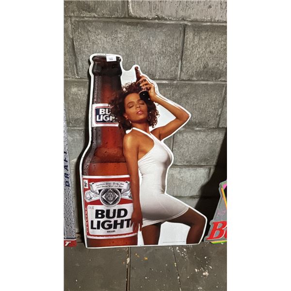 VINTAGE BUDWEISER BUD LIGHT TIN SIGN