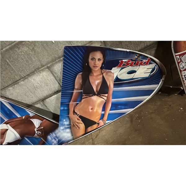 VINTAGE BUDWEISER BUD ICE TIN SIGN