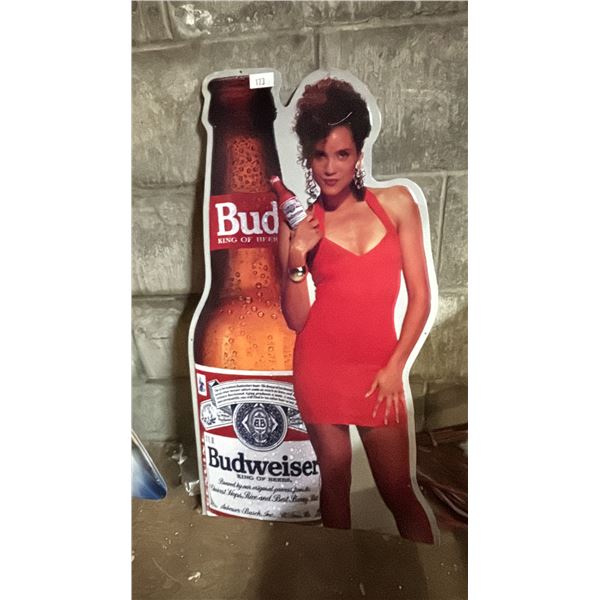 VINTAGE BUDWEISER TIN SIGN