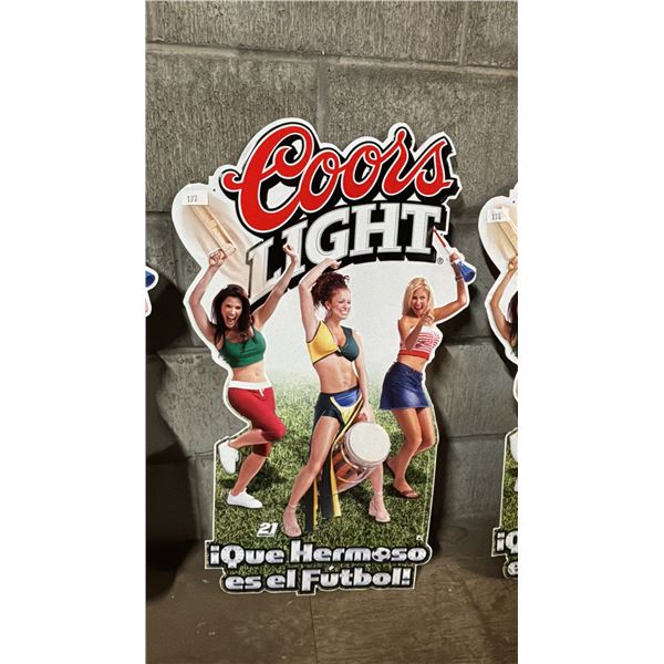 VINTAGE SPANISH COORS LIGHT TIN SIGN