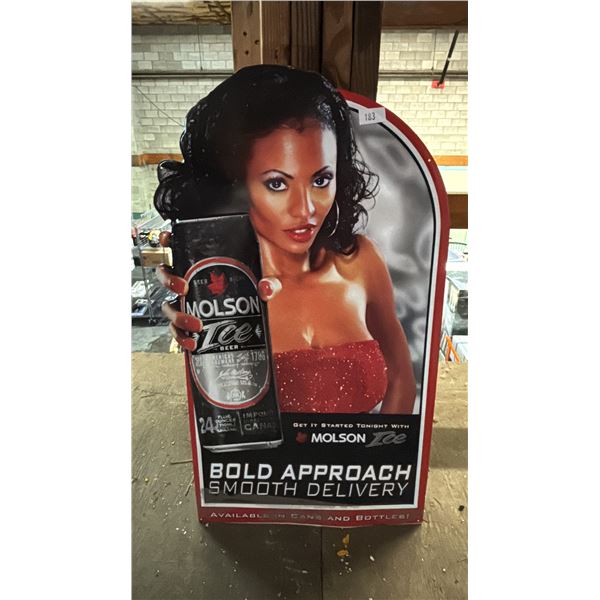 VINTAGE MOLSON ICE TIN SIGN