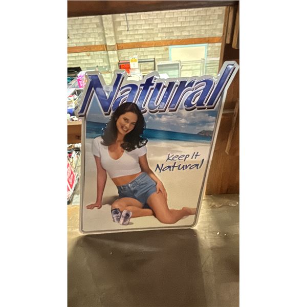 VINTAGE NATURAL TIN SIGN