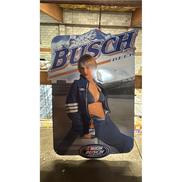 VINTAGE BUSCH NASCAR SERIES TIN SIGN