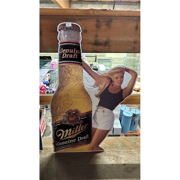 VINTAGE MILLER GENUINE DRAFT TIN SIGN