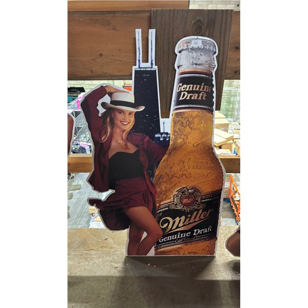 VINTAGE MILLER GENUINE DRAFT TIN SIGN