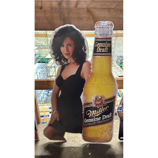VINTAGE MILLER GENUINE DRAFT TIN SIGN