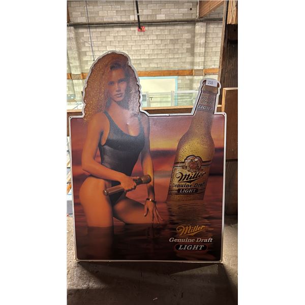 VINTAGE MILLER MGD LIGHT TIN SIGN