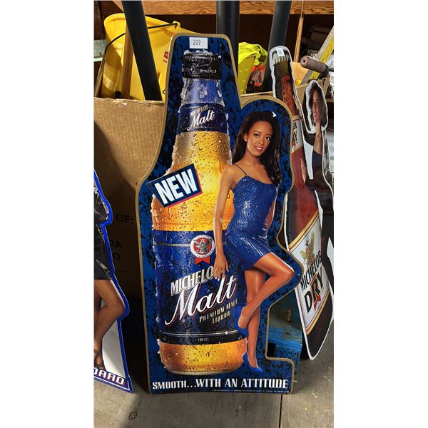 VINTAGE MICHELOB MALT TIN SIGN