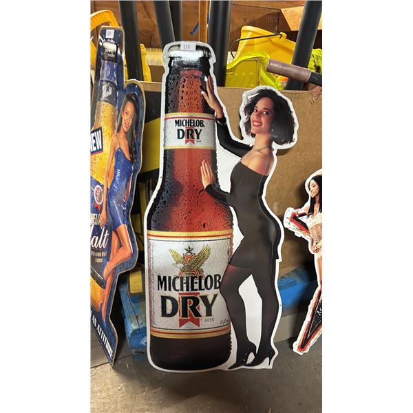 VINTAGE MICHELOB DRY TIN SIGN