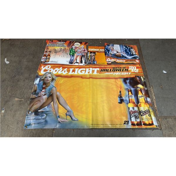 ASSORTED COORS LIGHT JAIME PRESSLY POSTERS & BANNERS