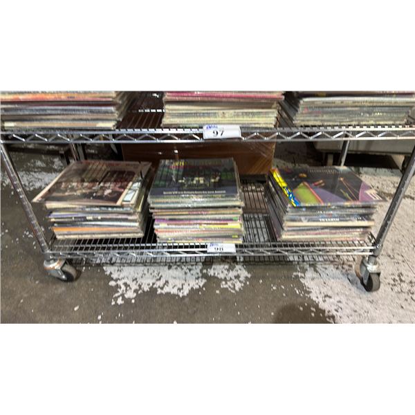 SHELF OF ASSORTED VINYL RECORDS