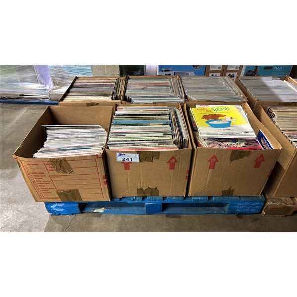 PALLET OF ASSORTED VINYL RECORDS & BOOKS