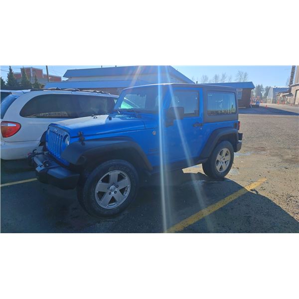 2014 JEEP WRANGLER SPORT, 2DRSW, BLUE, VIN 1C4AJWAG5EL329556,