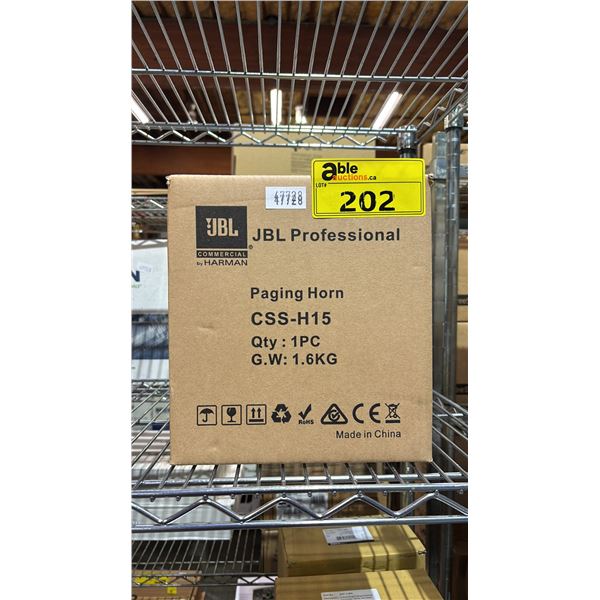 *NEW* JBL PROFESSIONAL CSS-H15 PAGING HORN