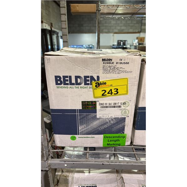 *NEW* BELDEN 6200UE 010 BLACK SPEAKER CABLE: 500 FT/152 METERS