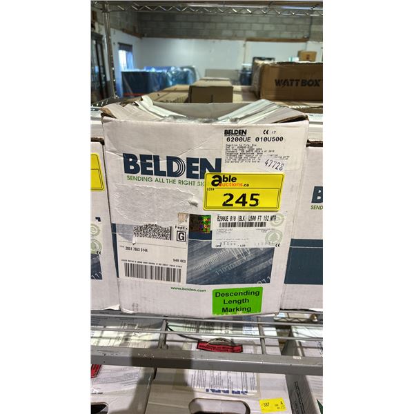 *NEW* BELDEN 6200UE 010 BLACK SPEAKER CABLE: 500 FT/152 METERS