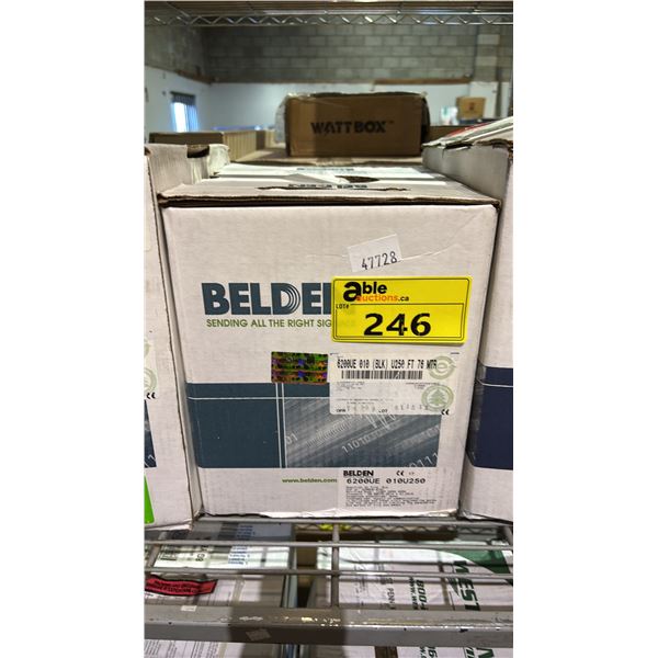 *NEW* BELDEN 6200UE 010 BLACK SPEAKER CABLE: 250 FT/76 METERS