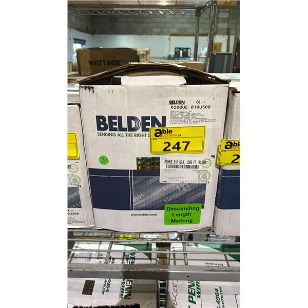 *NEW* BELDEN 6200UE 010 BLACK SPEAKER CABLE: 500 FT/152 METERS