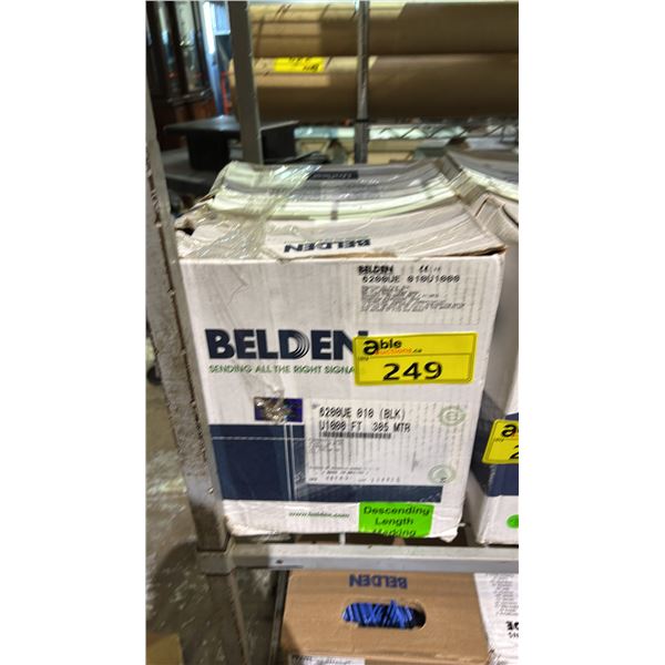 *NEW* BELDEN 6200UE 010 BLACK SPEAKER CABLE: 1000 FT/305 METERS