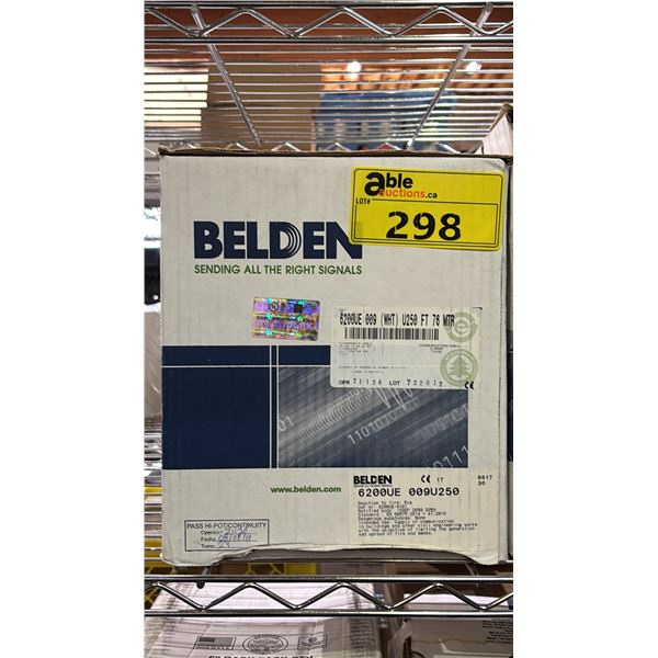 *NEW* BELDEN 6200UE 009 WHITE SPEAKER CABLE: 250 FT/76 METERS