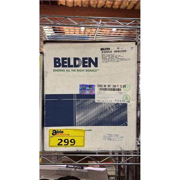 *NEW* BELDEN 6200UE 009 WHITE SPEAKER CABLE: 500 FT/152 METERS