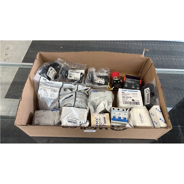 ASSORTED CIRCUIT BREAKERS & PLC PARTS