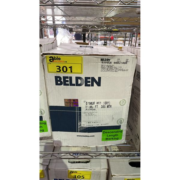 *NEW* BELDEN 5200UE 008 GRAY SPEAKER CABLE: 1000 FT/305 METERS
