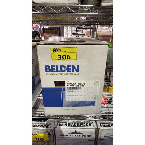 *NEW* BELDEN 6200UE 010 BLACK SPEAKER CABLE: 1000 FT/305 METERS