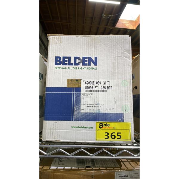 *NEW* BELDEN 6200UE 009 WHITE SPEAKER CABLE: 1000 FT/305 METERS