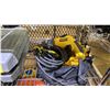Image 4 : SHELF OF ASSORTED TOOLS INCLUDING; DEWALT DRILL,. RYOBI ANGLE GRINDER WITH CASE, FEIN OSCILLATING