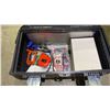 Image 3 : TACTIX TOOLBOX WITH ASSORTED TOOL CONTENTS INCLUDING; DIGITAL MULTIMETER, SAFETY GLASSES, MEASURING