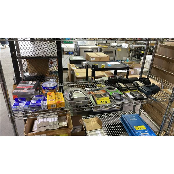 *NEW* SHELF OF ASSORTED ITEMS INCLUDING; DURACELL OPTIMUM AA 30-COUNT BATTERIES, ROCKETFISH 4 FT
