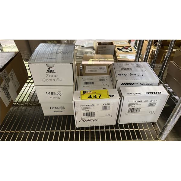 *NEW* ASSORTED ITEMS INCLUDING; BOSE FREESPACE SYSTEM DXA VOLUME CONTROLS, DBX ZONE CONTROLLERS &