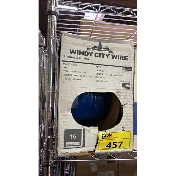 *NEW* SMART WIRE RACK PACK BLACK SPEAKER CABLE 16-02P-BLK-500: 500 FT