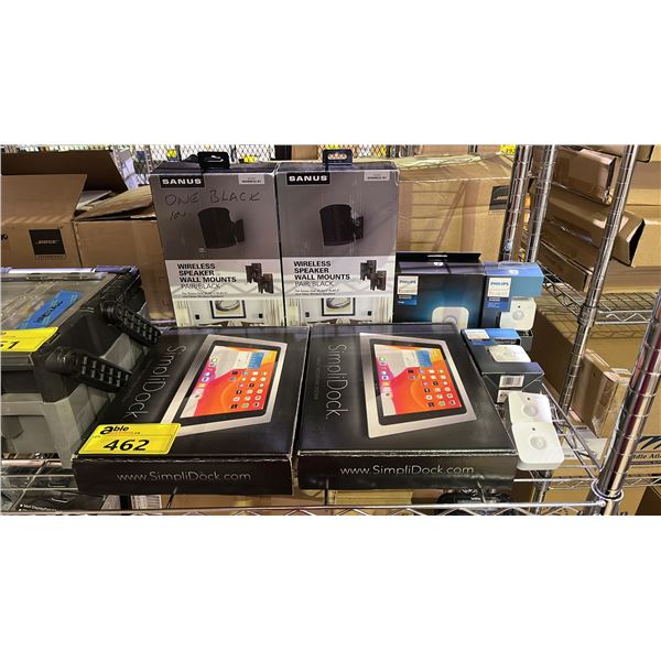 *NEW* (2) SIMPLIDOCK TABLET MOUNTING SYSTEMS, (4) PHILIPS HUE MOTION SENSORS, PHILIPS HUE BRIDGE &