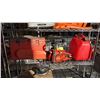 Image 1 : 20L JERRY CAN, HUSQVARNA GAS CHAIN SAW W/BLADE COVER & HUSQVARNA TOOL CHEST
