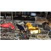 Image 3 : SHELF OF ASSORTED TOOLS: DRILL, ROTARY TOOL, RECIPROCATING SAW & MORE