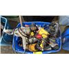 Image 2 : TOTE OF ASSORTED TOOLS: MASTERCRAFT PLANER, DEWALT DRILL, SKIL MOD 283 DRILL & MORE