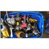 Image 3 : TOTE OF ASSORTED TOOLS: MASTERCRAFT PLANER, DEWALT DRILL, SKIL MOD 283 DRILL & MORE