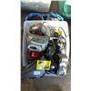 Image 2 : TOTE OF ASSORTED CORDED SANDERS, BATTERIES & CHARGERS