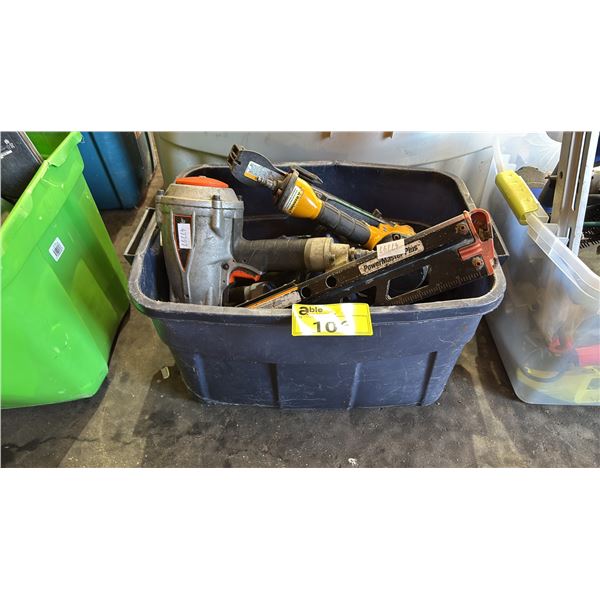TOTE OF ASSORTED NAILERS & POWER STAPLERS