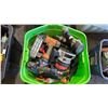 Image 2 : TOTE OF ASSORTED TOOLS: VIPER DRILL, PORTER CABLE FASTENER GUN, CRAFTSMAN ROUTER & MORE
