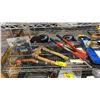 Image 2 : SHELF OF ASSORTED HAND TOOLS, AIR COMPRESSOR & MORE