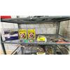 Image 1 : SHELF OF ASSORTED ITEMS INCLUDING; SIERRA FUEL/WATER SEPARATING FILTER, BLUE SEA SYSTEMS C-SERIES