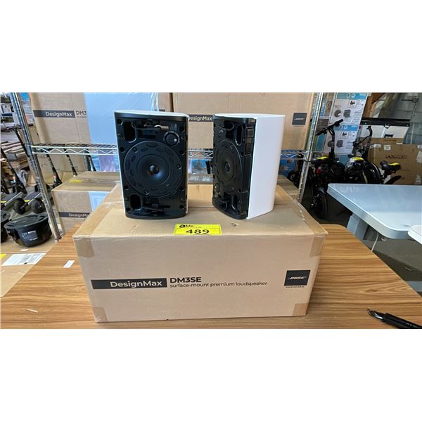 *NEW* BOSE PROFESSIONAL DESIGNMAX DM3SE SURFACE LOUDSPEAKER PAIR (WHITE)