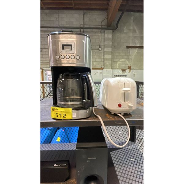 CUISINART COFFEE MAKER & PROCTOR SILEX TOASTER