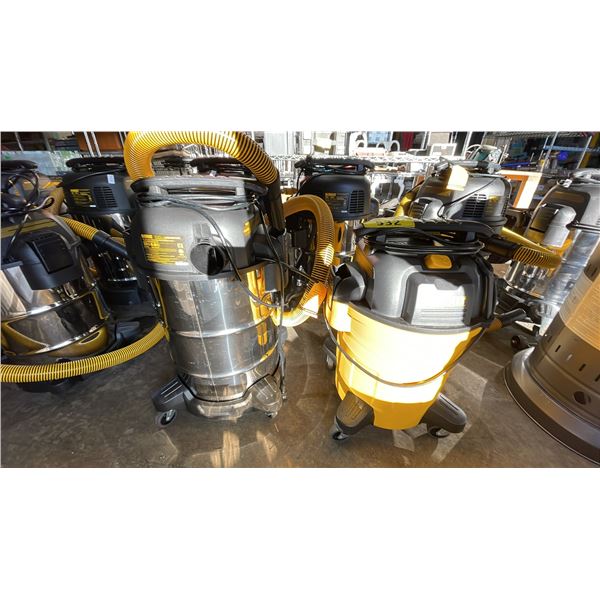 DEWALT 6 GALLON WET/DRY VACUUM (NO HOSE) & DEWALT 8 GALLON STAINLESS STEEL WET/DRY VACUUM WITH HOSE